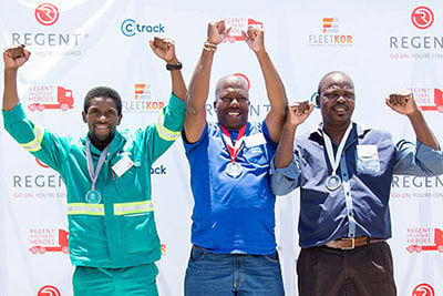 2015 Hollard Highway Heroes winner holding his award up