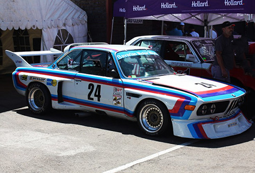 A 1970's BMW 3.0L CSL "Batmobile" ready to race